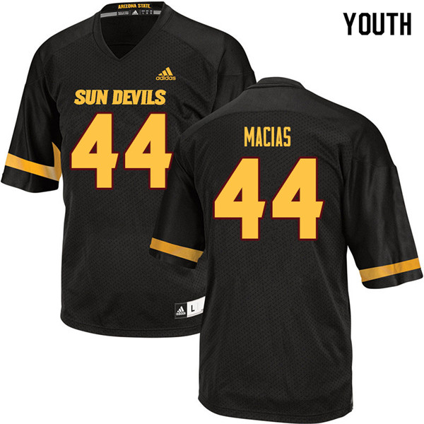 Youth #44 Kevin Macias Arizona State Sun Devils College Football Jerseys Sale-Black - Click Image to Close